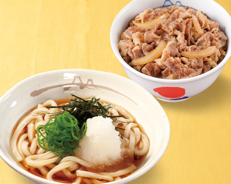 ぶっかけうどんミニ牛めしセット