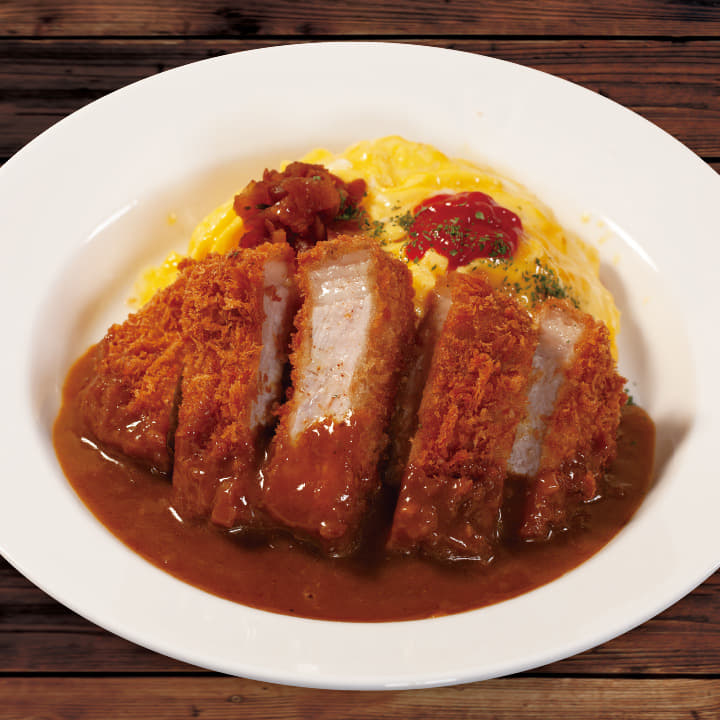 超厚切りロースかつオムレツカレー