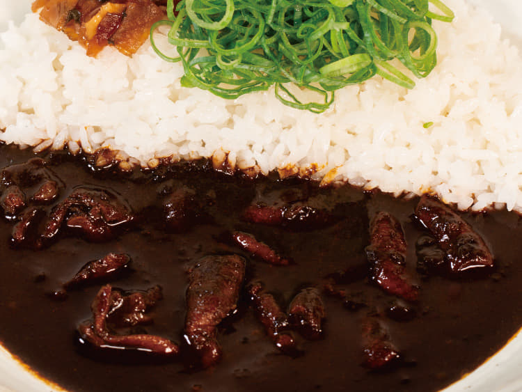 ネギたっぷり牛もつ煮込みカシミールカレー