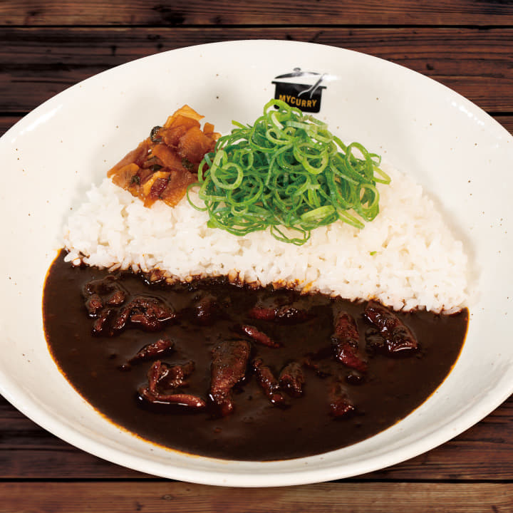 ネギたっぷり牛もつ煮込みカシミールカレー