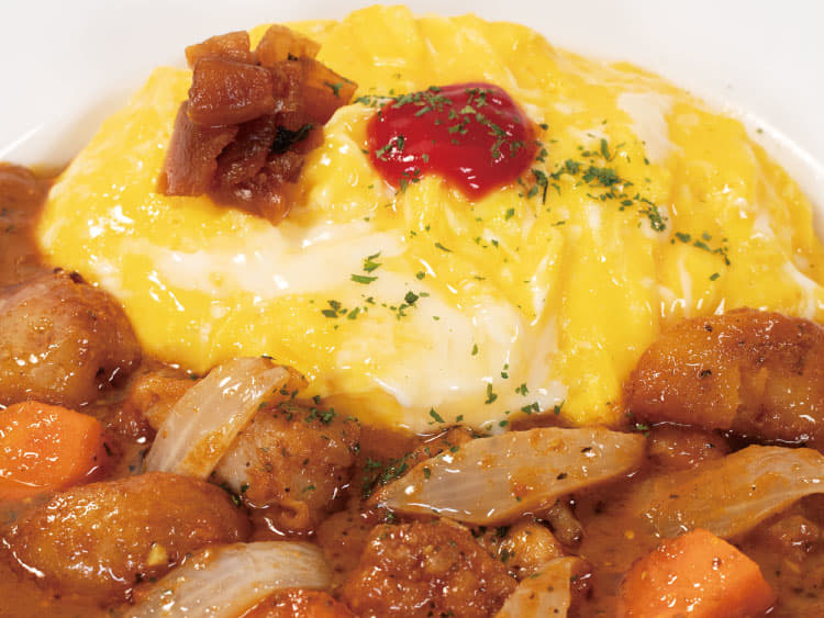 オムレツケララチキンカレー