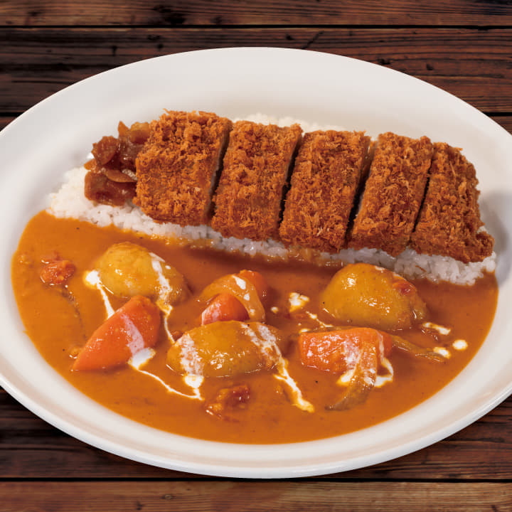 ごろごろ野菜ミルフィーユかつバターチキンカレー