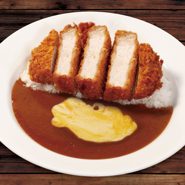 "大麦豚"厚切りリブロースかつカレー　トッピングチーズ