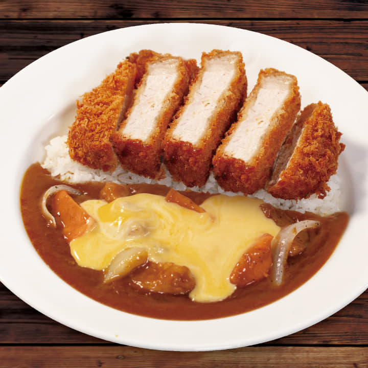 ごろごろ野菜"大麦豚"厚切りリブロースかつカレー　トッピングチーズ