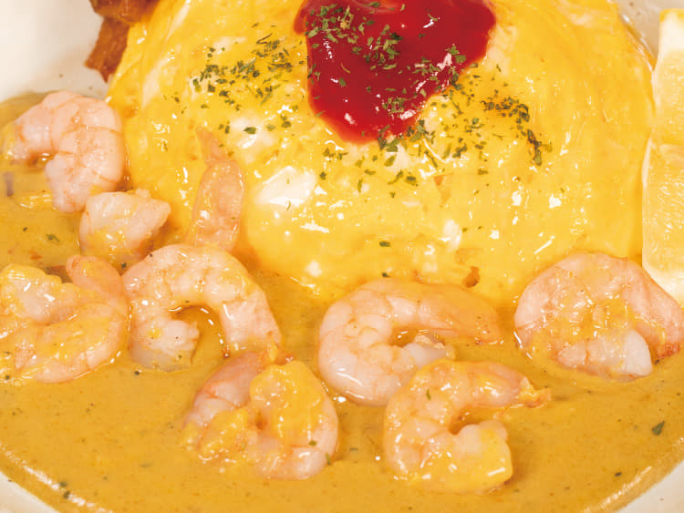 海老のビスク風オムレツカレー