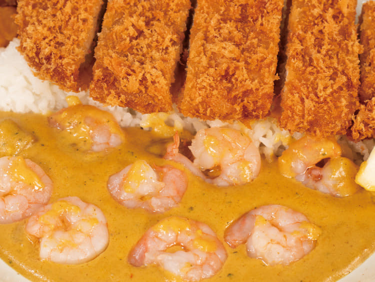 海老のビスク風ロースかつカレー