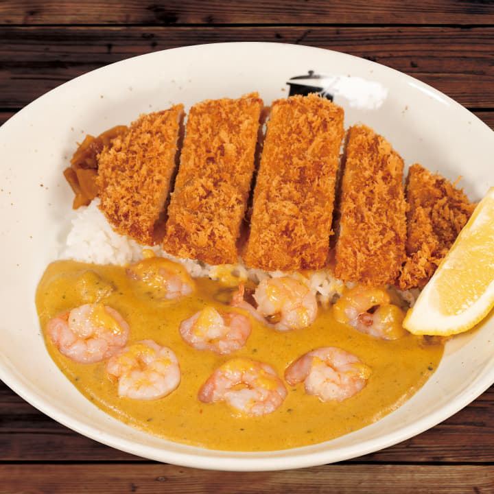 海老のビスク風ロースかつカレー