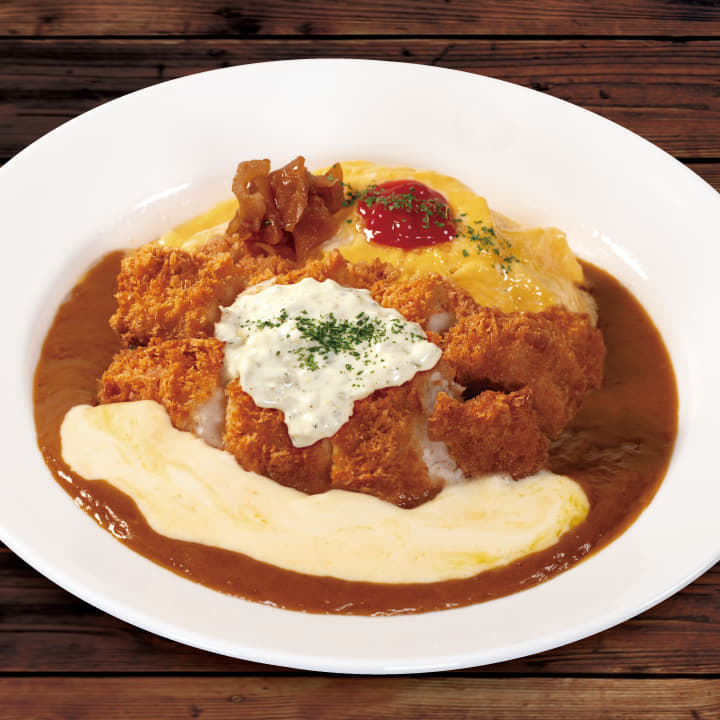 ささみかつオムレツカレー　トッピングチーズ