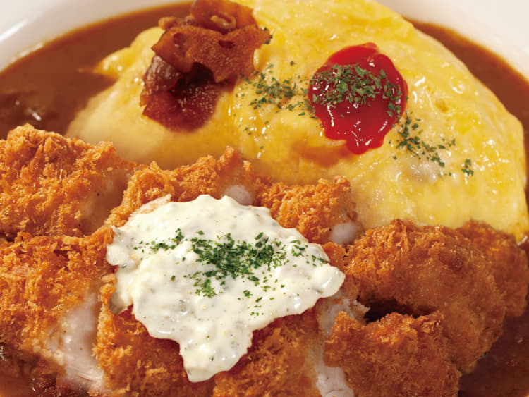 ささみかつオムレツカレー