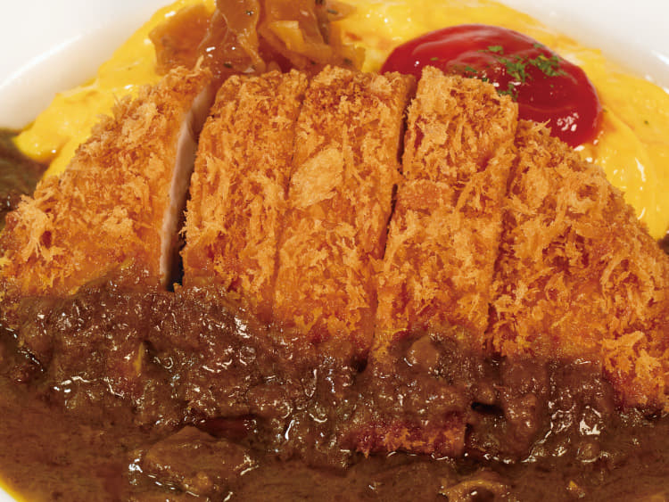 創業ビーフロースかつオムレツカレー
