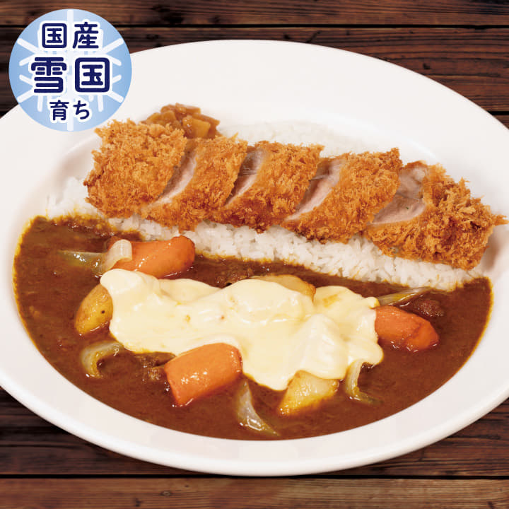 ごろごろ野菜“国産雪国育ち”丸太ヒレかつ欧風ビーフカレー　トッピングチーズ