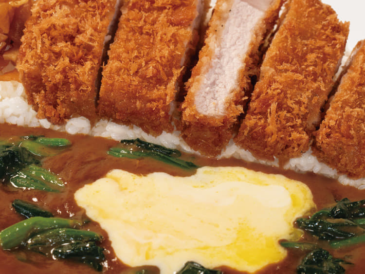 ほうれん草国産雪国育ちロースかつカレー トッピングチーズ