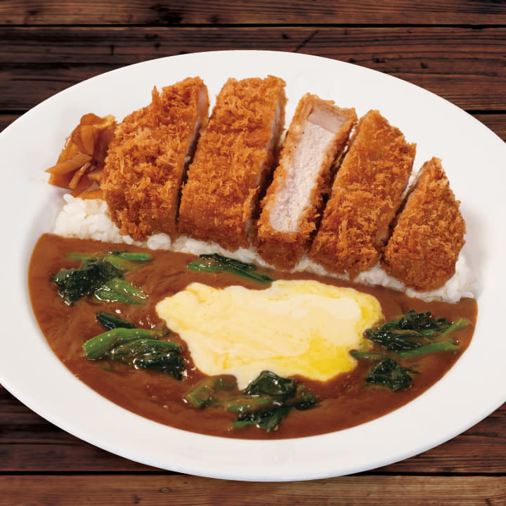 ほうれん草国産雪国育ちロースかつカレー　トッピングチーズ