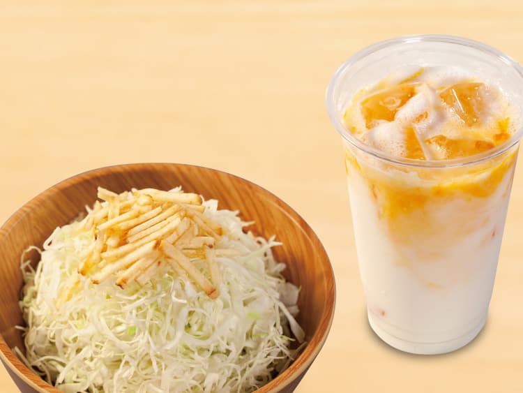 マンゴーラッシー&カリカリポテトサラダ