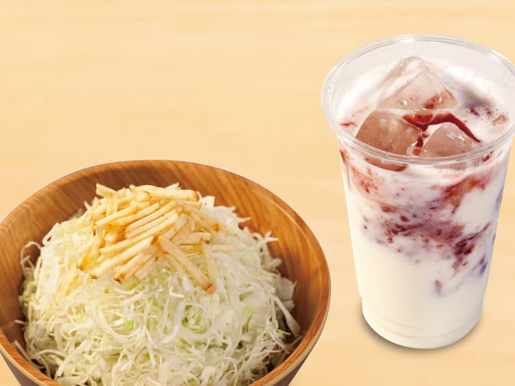 ストロベリーラッシー＆カリカリポテトサラダ