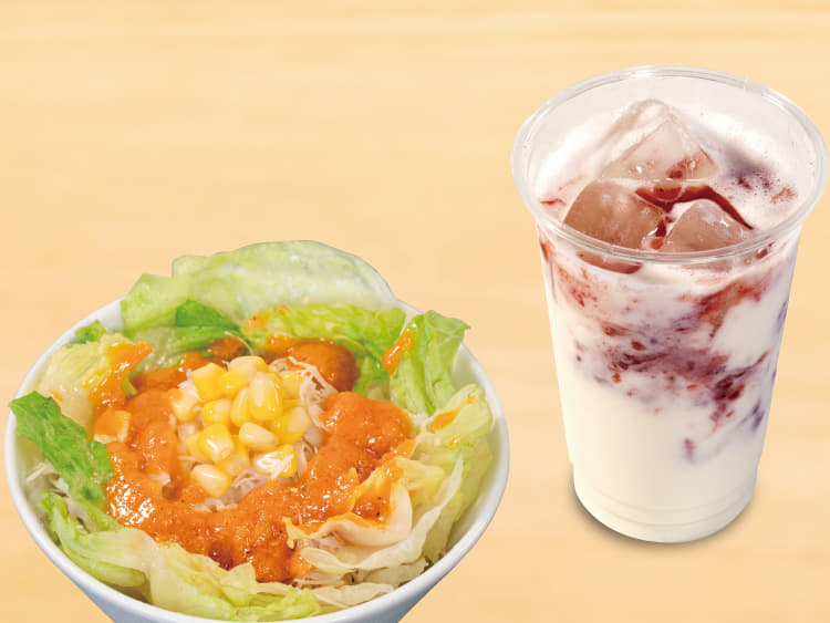 ストロベリーラッシー&マイカリーサラダ