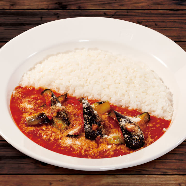 パルメザンチーズ茄子トマトカレー