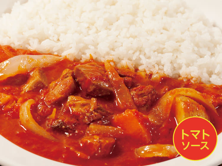 【トマトソース】ダブル豚角煮にんじゃがカレー