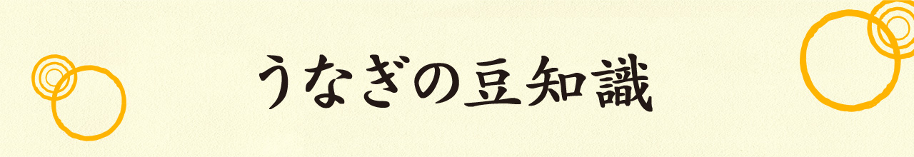 うなぎの豆知識