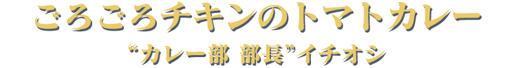 ごろごろチキンのトマトカレー カレー部部長イチオシ