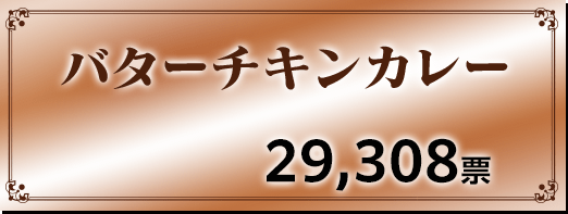 第3位「バターチキンカレー」29,308票