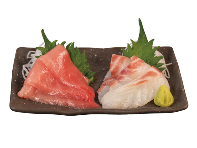 本鮪中トロと活〆桜鯛の刺身２点盛り