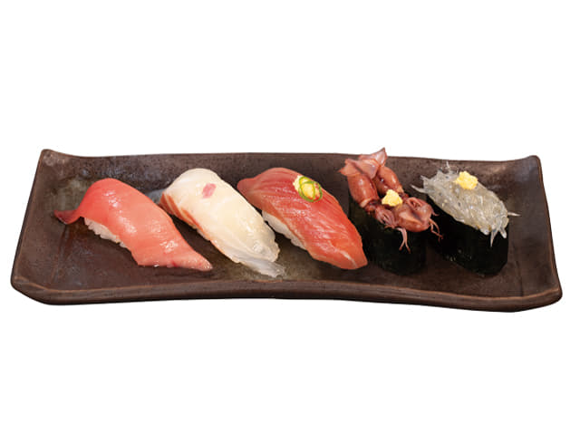本鮪と春旬初がつおの５貫盛り