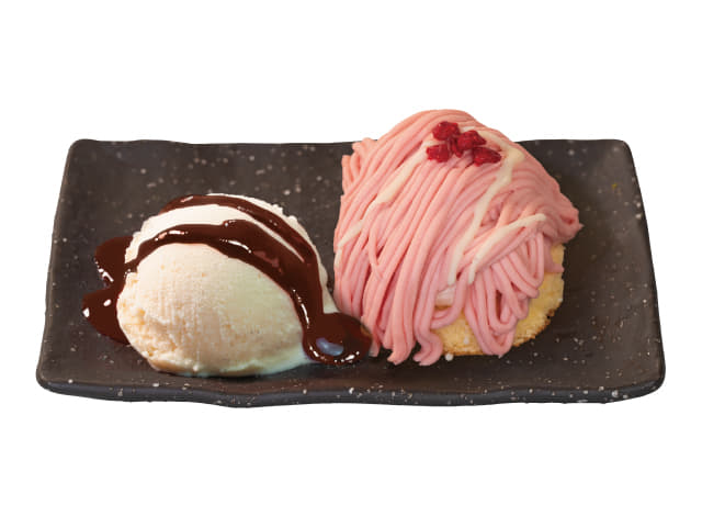 バニラアイス＆イチゴのモンブラン