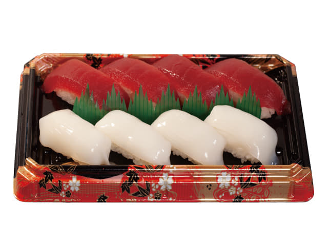 紅白セット弁当１人前　８貫