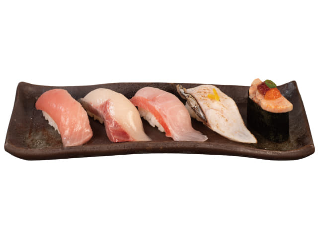 本鮪と冬の味覚５貫盛り