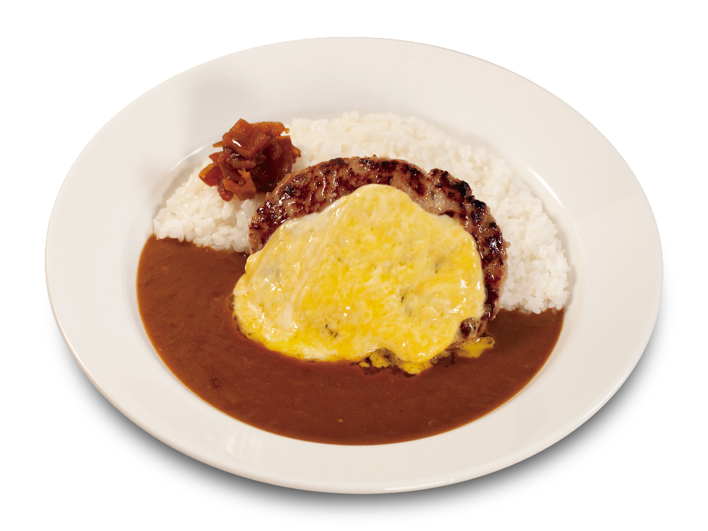 チーズハンバーグオムレツカレー