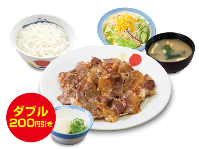 カルビW定食